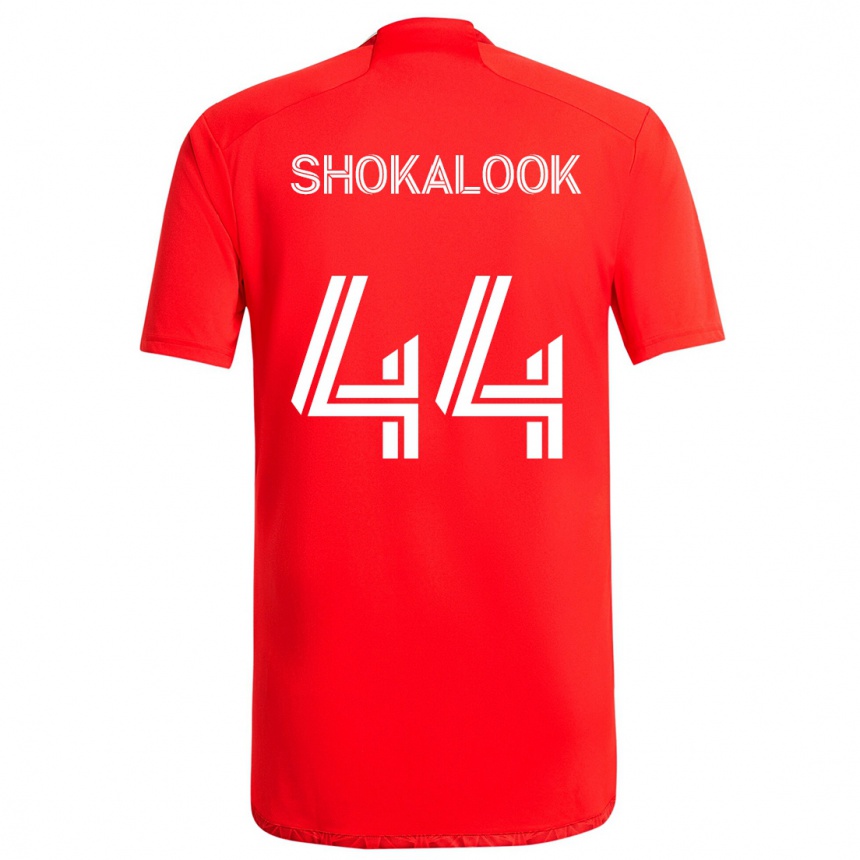 Kids Football Jason Shokalook #44 Red White Home Jersey 2024/25 T-Shirt Za