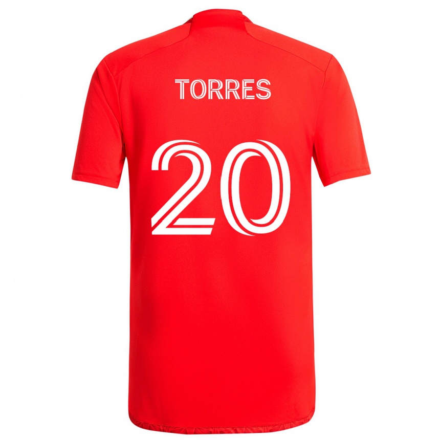 Kids Football Jairo Torres #20 Red White Home Jersey 2024/25 T-Shirt Za