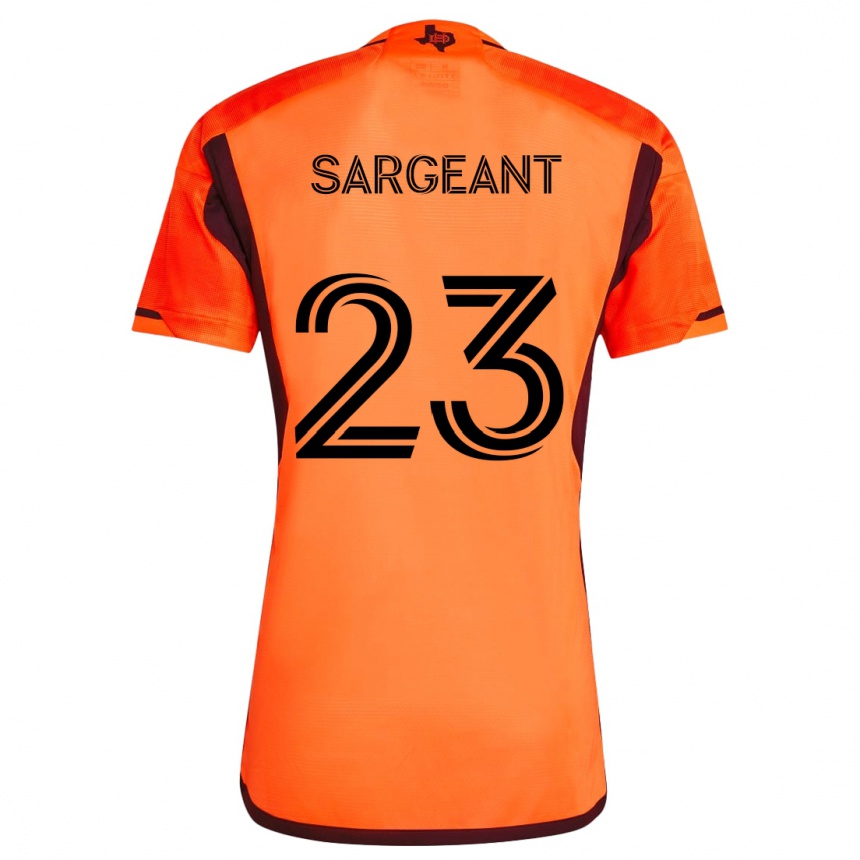 Kids Football Kieran Sargeant #23 Orange Black Home Jersey 2024/25 T-Shirt Za