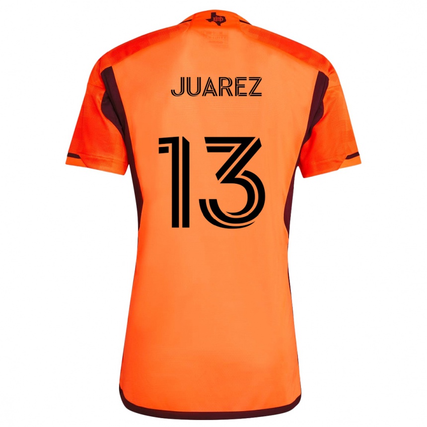 Kids Football Jathan Juarez #13 Orange Black Home Jersey 2024/25 T-Shirt Za