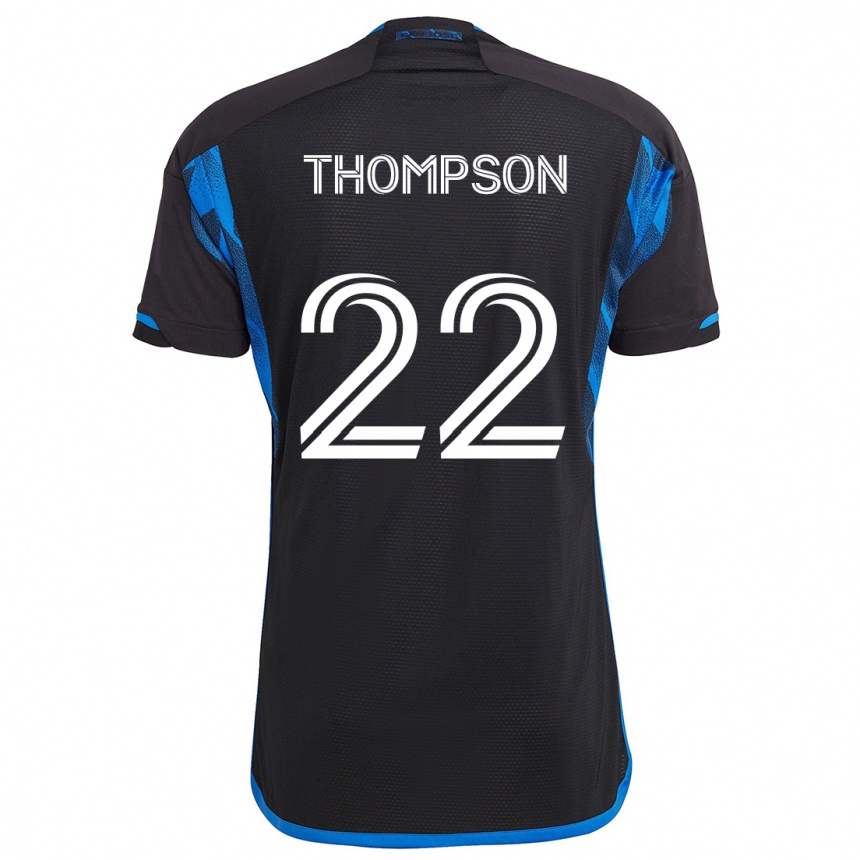 Kids Football Tommy Thompson #22 Blue Black Home Jersey 2024/25 T-Shirt Za