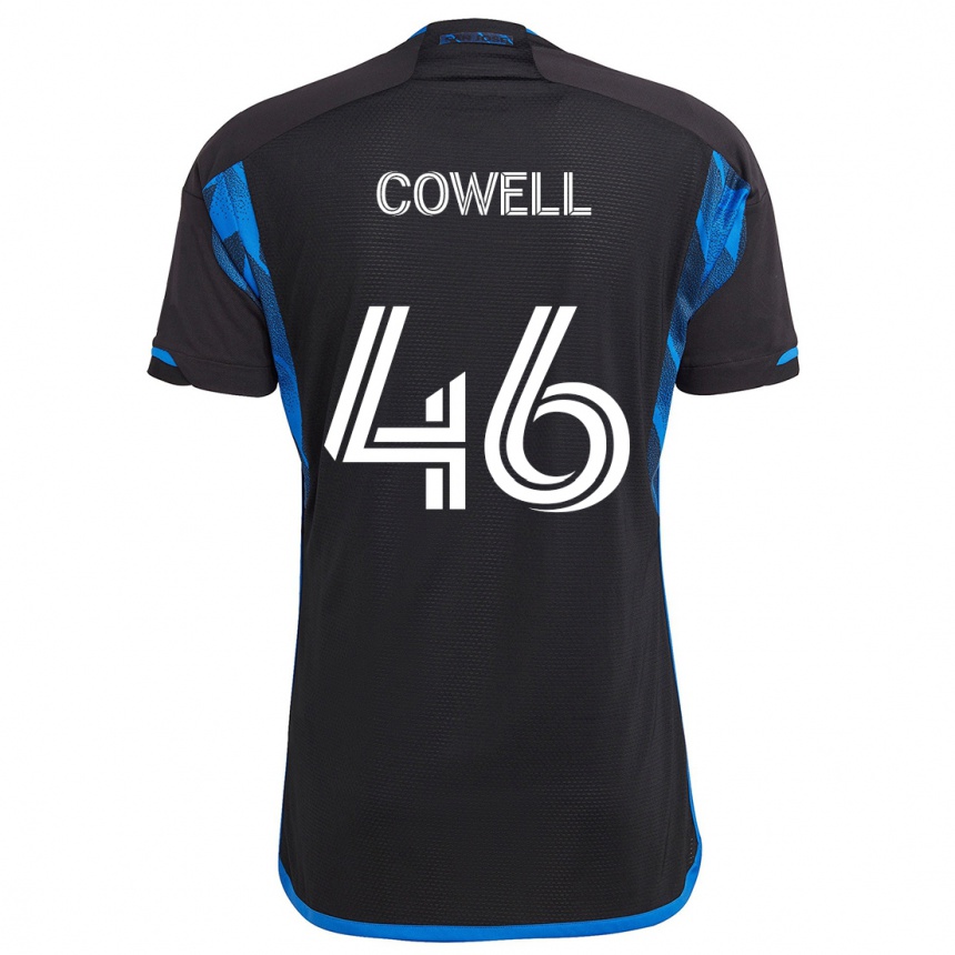 Kids Football Chance Cowell #46 Blue Black Home Jersey 2024/25 T-Shirt Za