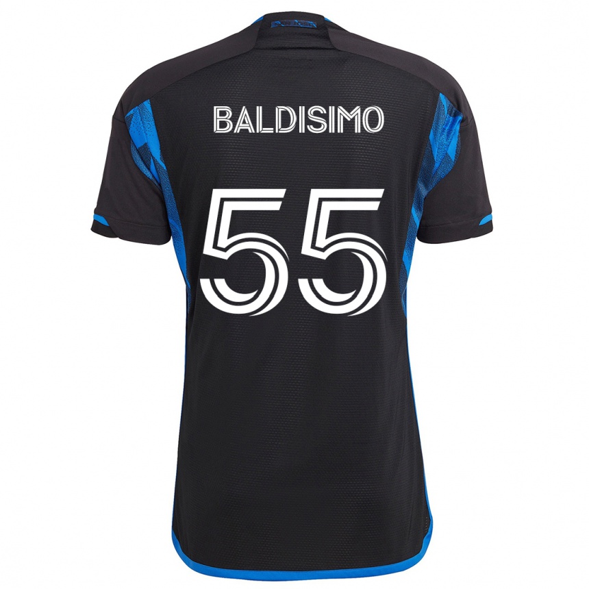 Kids Football Michael Baldisimo #55 Blue Black Home Jersey 2024/25 T-Shirt Za