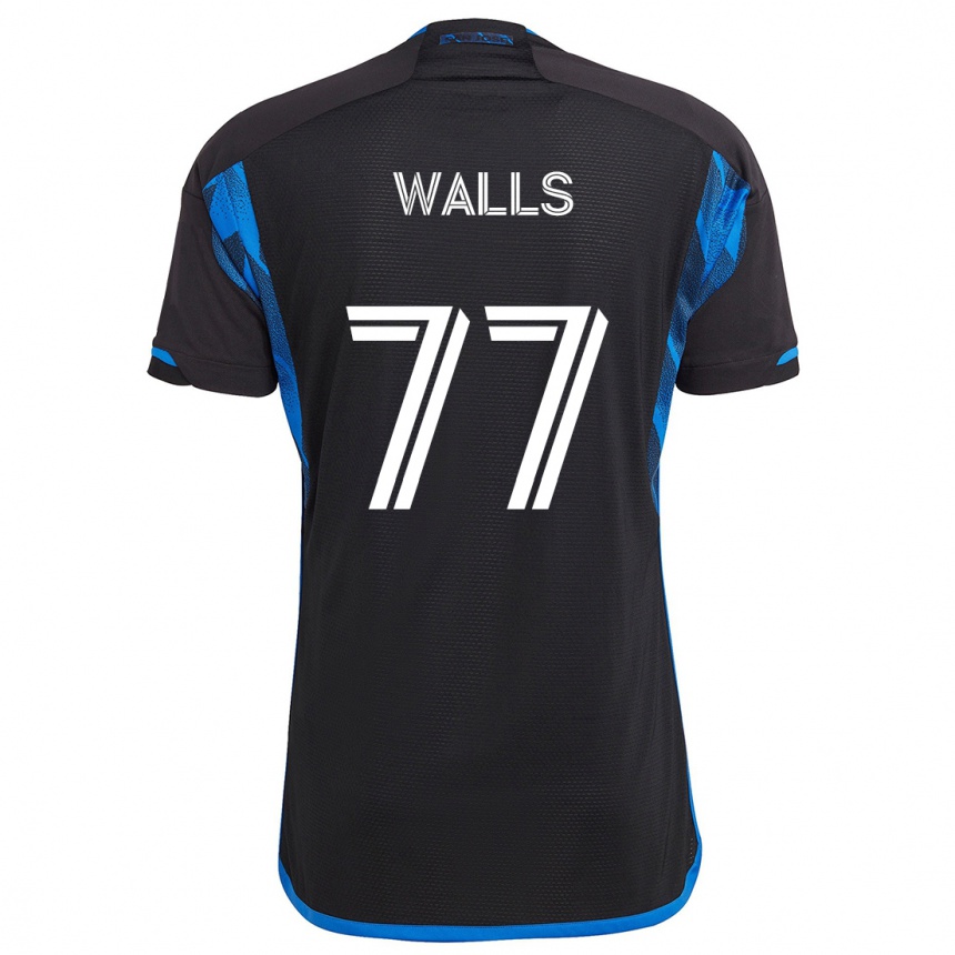 Kids Football Casey Walls #77 Blue Black Home Jersey 2024/25 T-Shirt Za