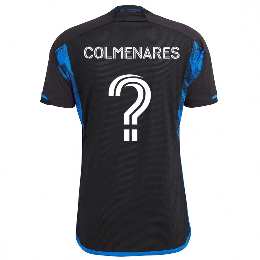 Kids Football Mateo Colmenares #0 Blue Black Home Jersey 2024/25 T-Shirt Za