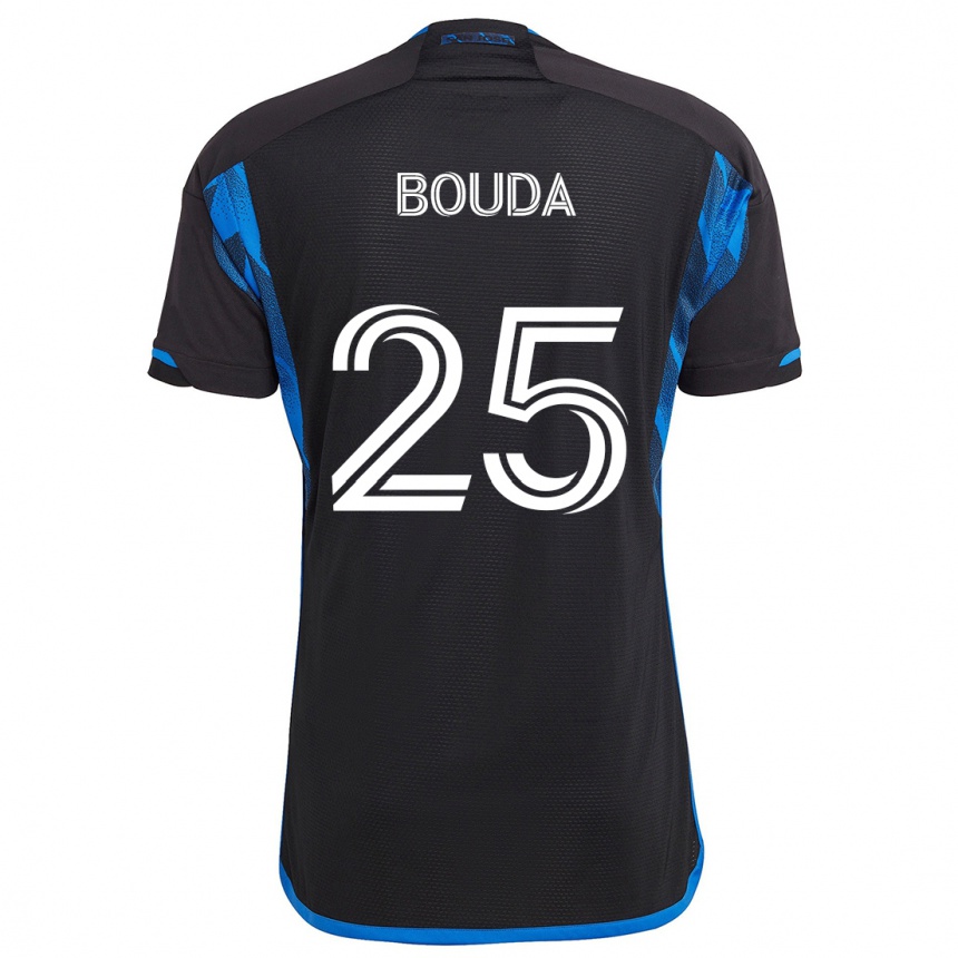 Kids Football Ousseni Bouda #25 Blue Black Home Jersey 2024/25 T-Shirt Za