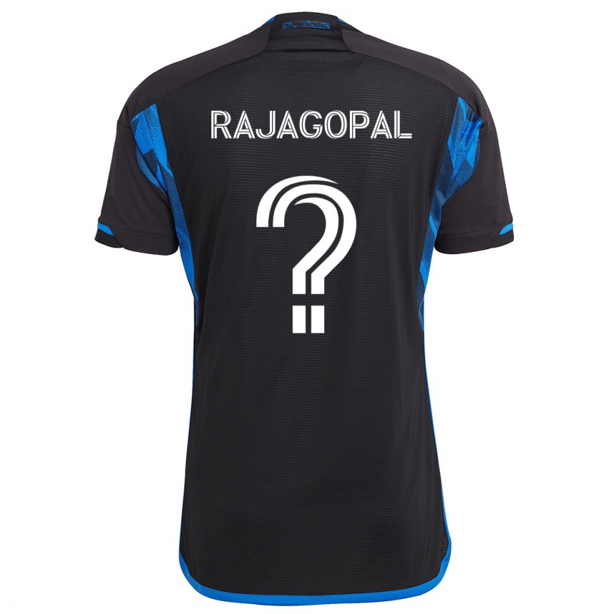 Kids Football Rohan Rajagopal #0 Blue Black Home Jersey 2024/25 T-Shirt Za