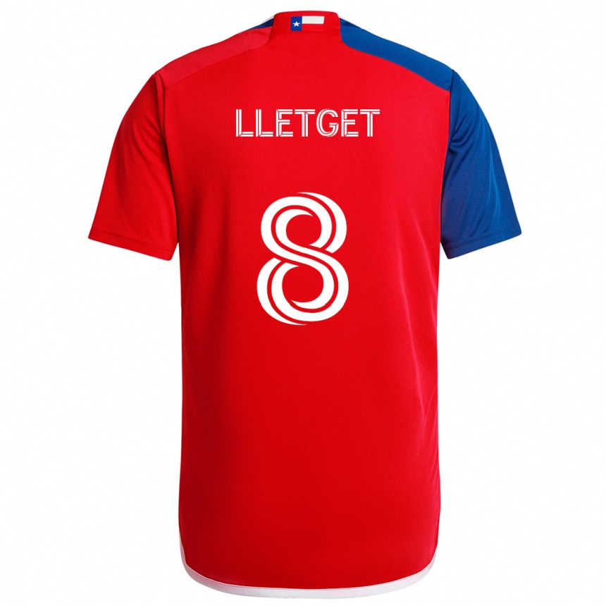 Kids Football Sebastian Lletget #8 Blue Red Home Jersey 2024/25 T-Shirt Za