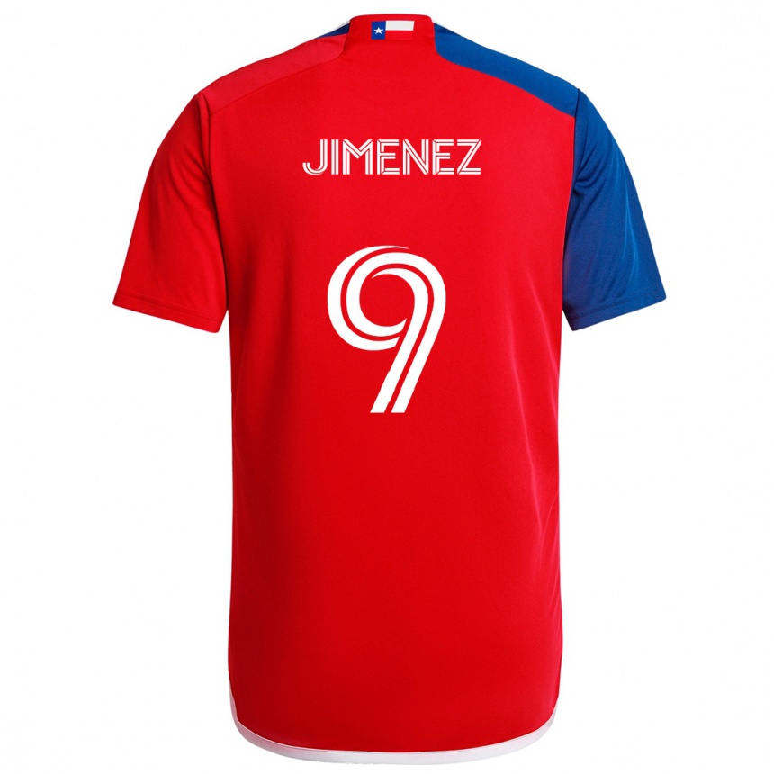 Kids Football Jesús Jiménez #9 Blue Red Home Jersey 2024/25 T-Shirt Za