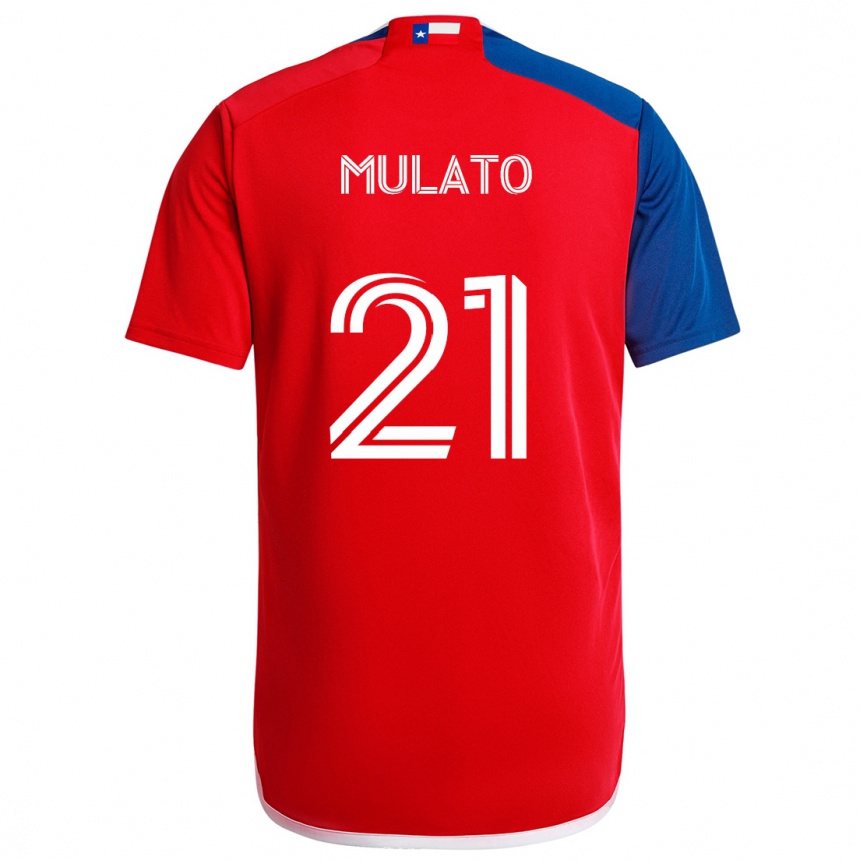 Kids Football José Mulato #21 Blue Red Home Jersey 2024/25 T-Shirt Za