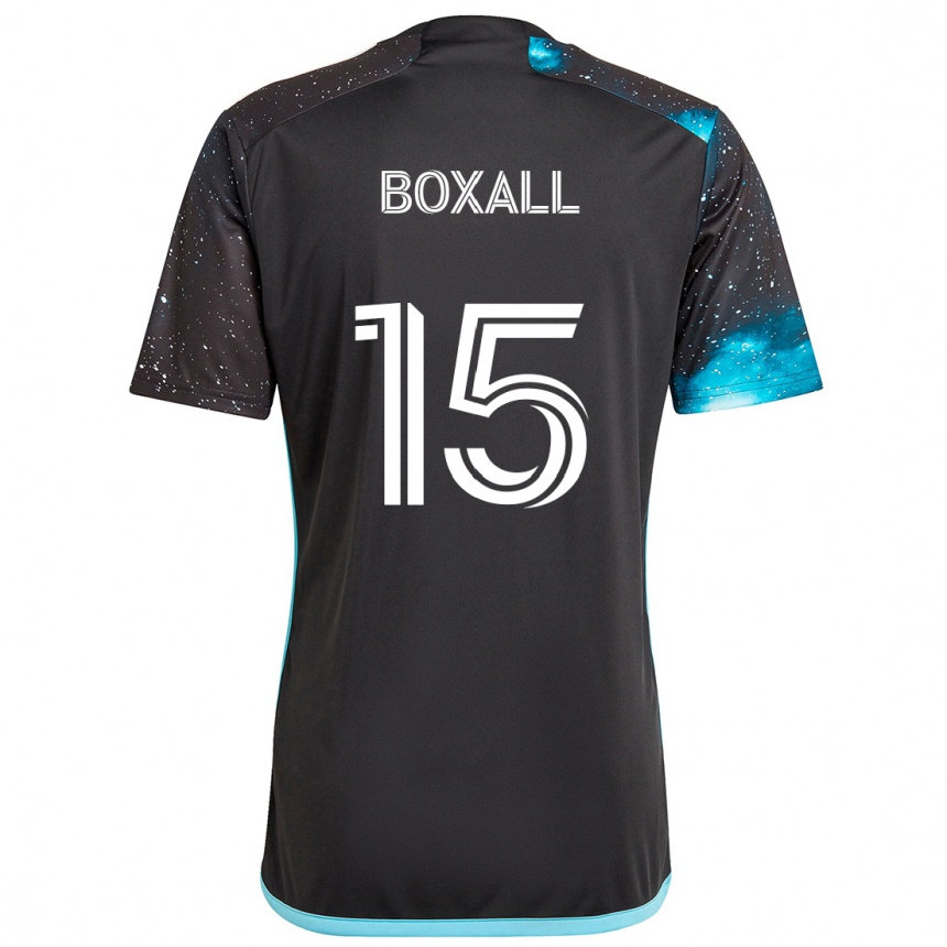 Kids Football Michael Boxall #15 Black Blue Home Jersey 2024/25 T-Shirt Za