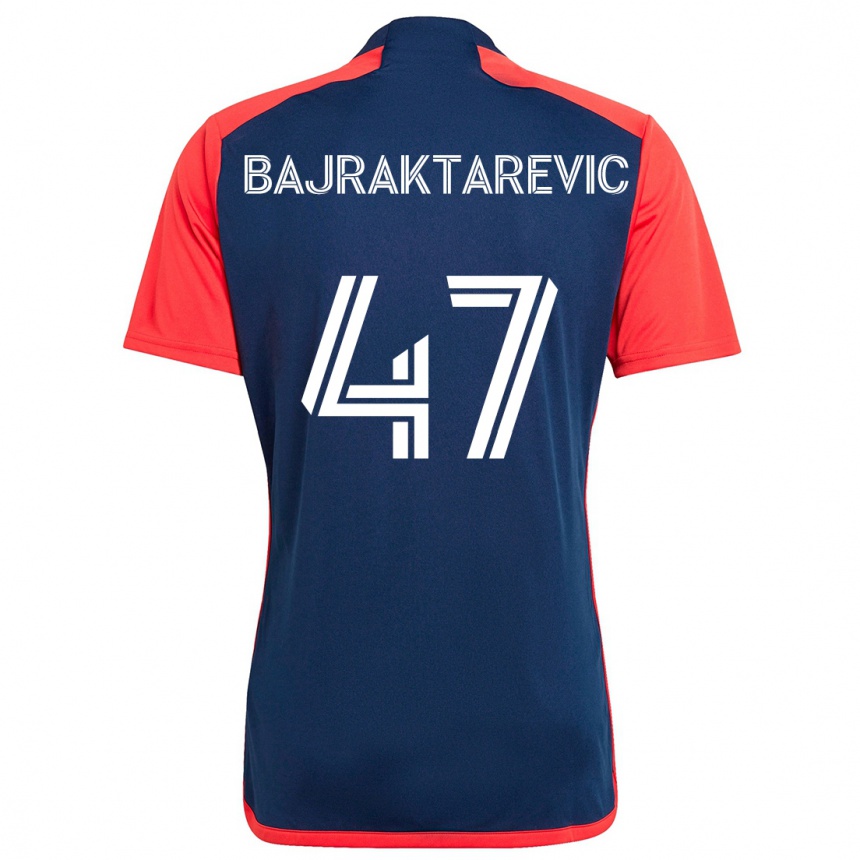 Kids Football Esmir Bajraktarevic #47 Blue Red Home Jersey 2024/25 T-Shirt Za