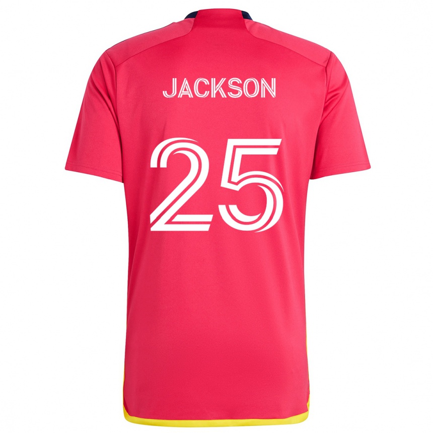 Kids Football Aziel Jackson #25 Red Blue Home Jersey 2024/25 T-Shirt Za