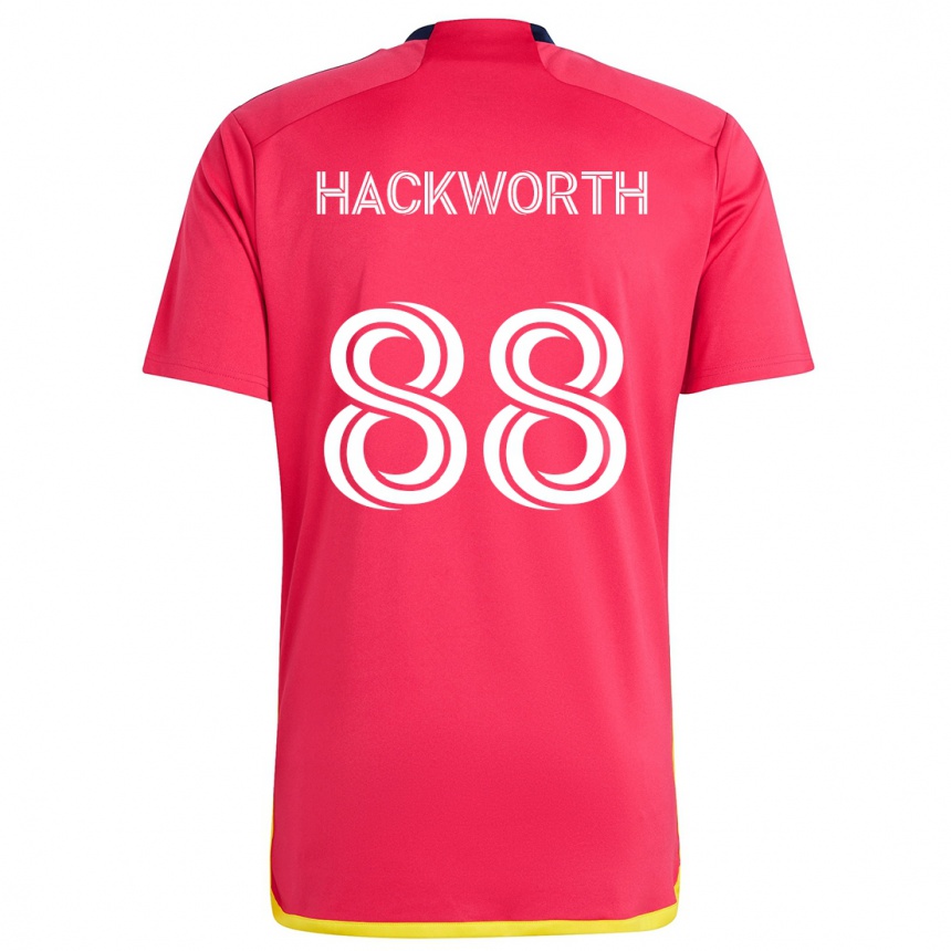 Kids Football Larsen Hackworth #88 Red Blue Home Jersey 2024/25 T-Shirt Za