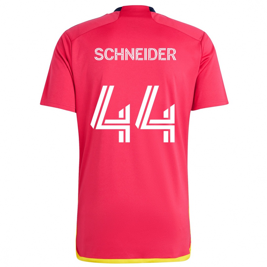 Kids Football Max Schneider #44 Red Blue Home Jersey 2024/25 T-Shirt Za