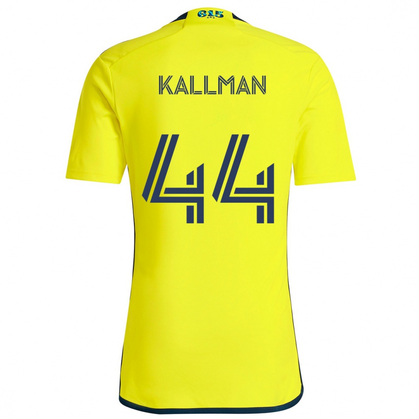 Kids Football Brent Kallman #44 Yellow Blue Home Jersey 2024/25 T-Shirt Za