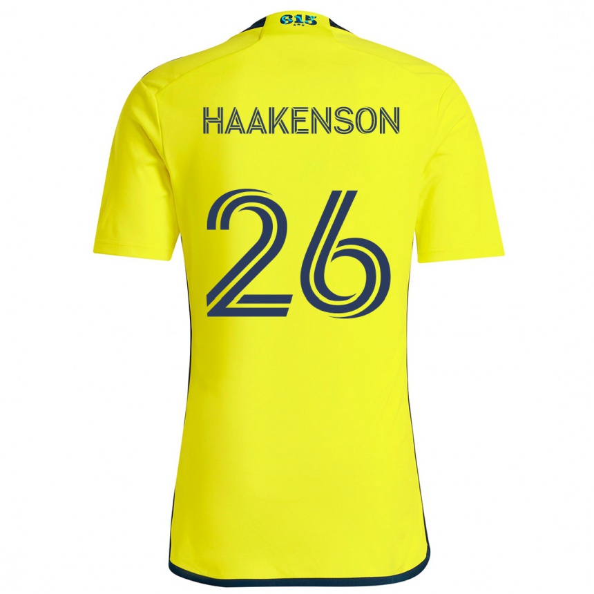 Kids Football Luke Haakenson #26 Yellow Blue Home Jersey 2024/25 T-Shirt Za