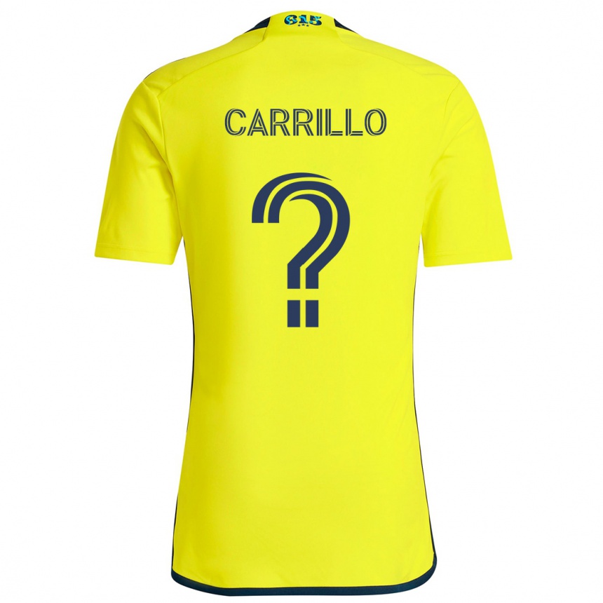 Kids Football Alejandro Carrillo #0 Yellow Blue Home Jersey 2024/25 T-Shirt Za