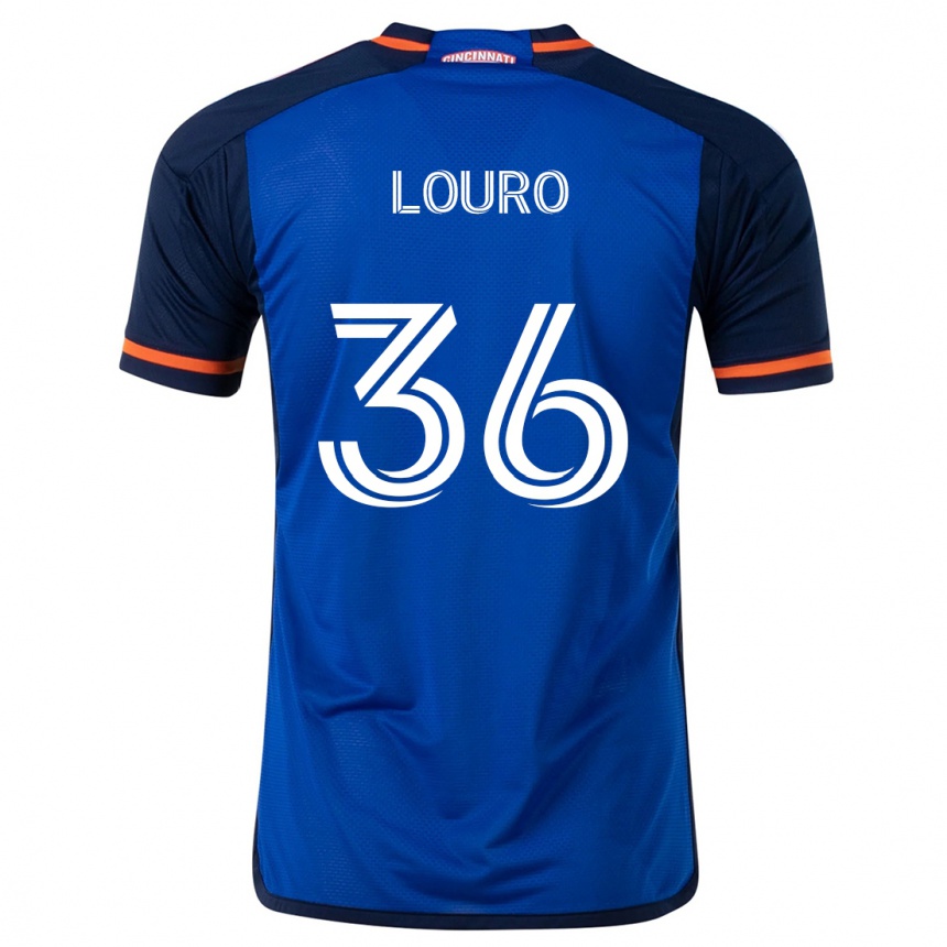 Kids Football Evan Louro #36 Blue White Home Jersey 2024/25 T-Shirt Za