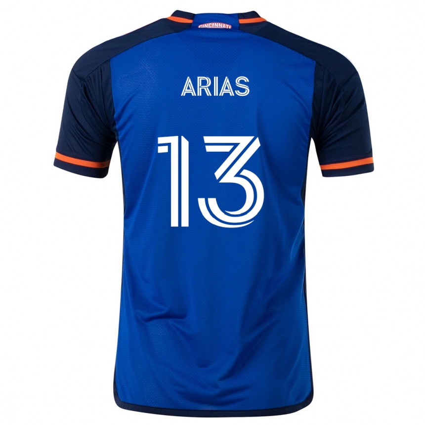 Kids Football Santiago Arias #13 Blue White Home Jersey 2024/25 T-Shirt Za