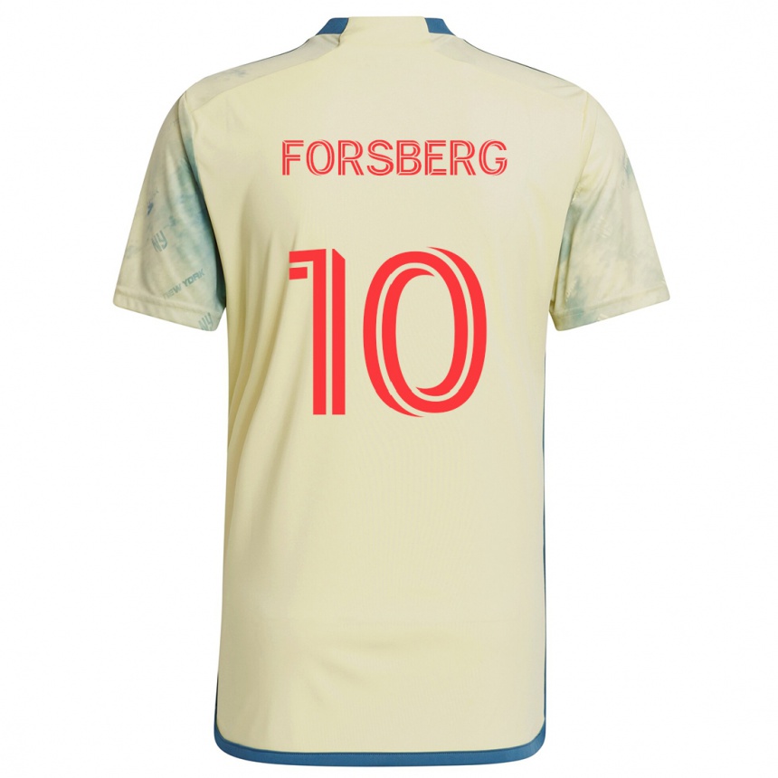 Kids Football Emil Forsberg #10 Yellow Red Blue Home Jersey 2024/25 T-Shirt Za