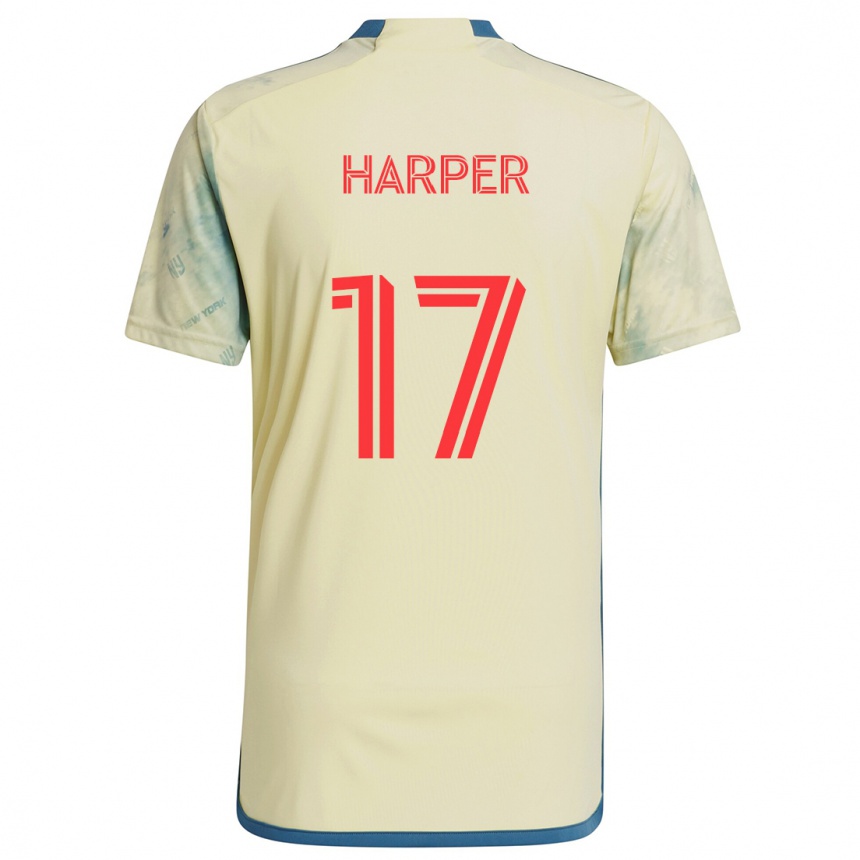 Kids Football Cameron Harper #17 Yellow Red Blue Home Jersey 2024/25 T-Shirt Za