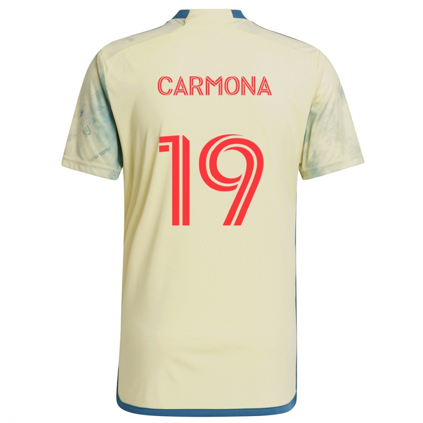 Kids Football Wikelman Carmona #19 Yellow Red Blue Home Jersey 2024/25 T-Shirt Za