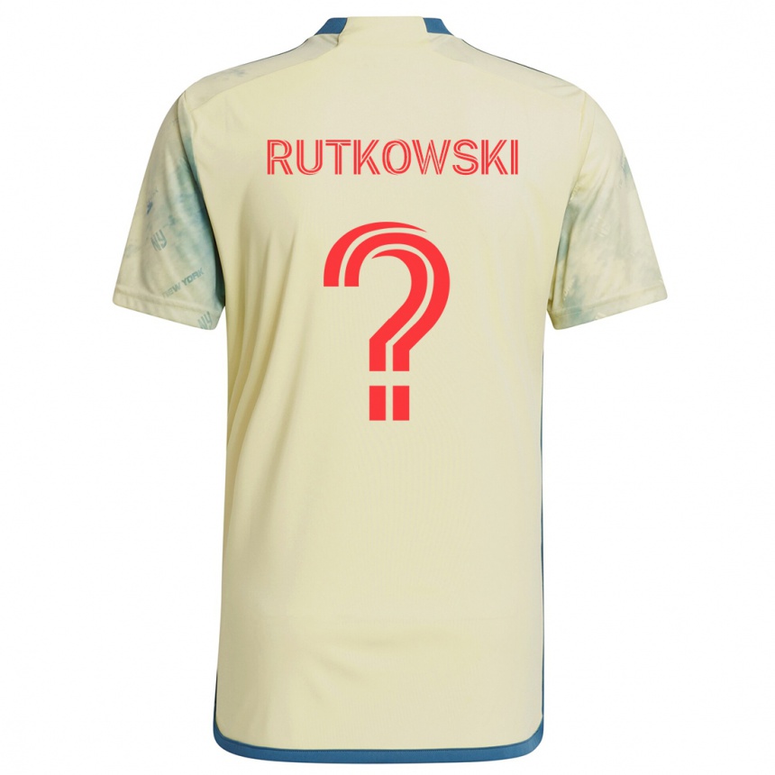 Kids Football Alan Rutkowski #0 Yellow Red Blue Home Jersey 2024/25 T-Shirt Za