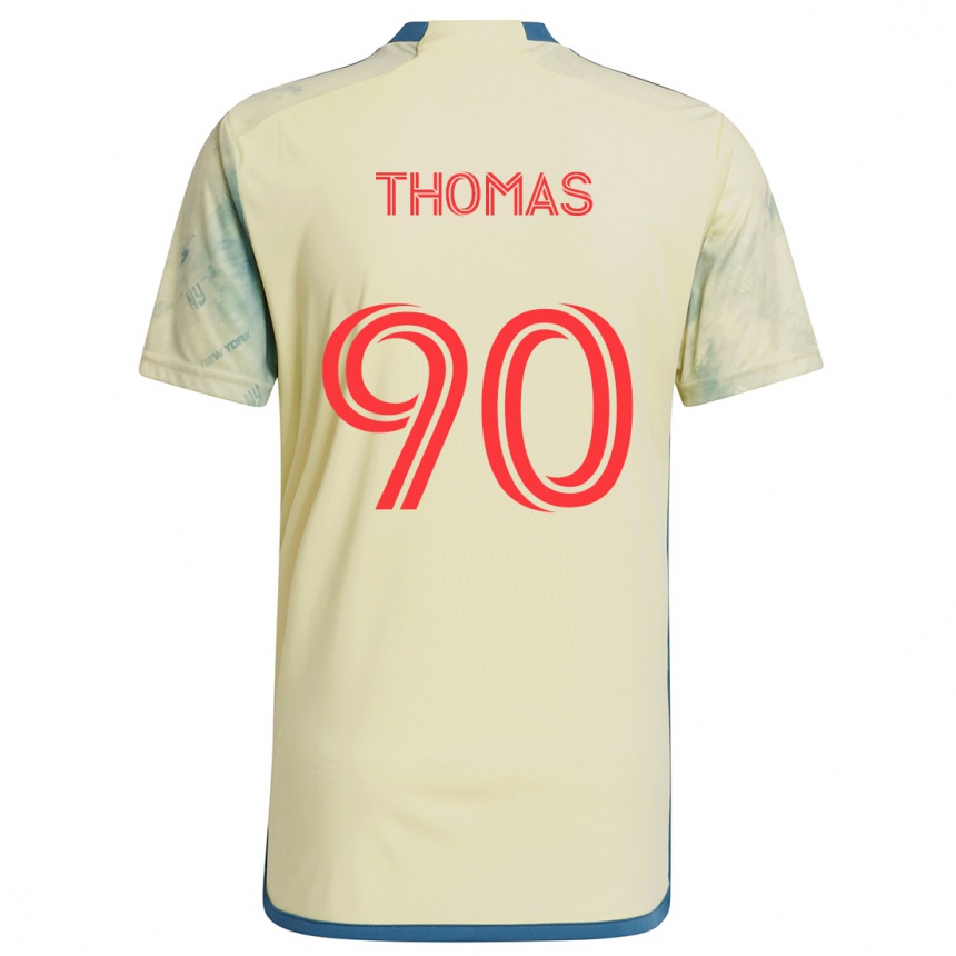 Kids Football Oladayo Thomas #90 Yellow Red Blue Home Jersey 2024/25 T-Shirt Za