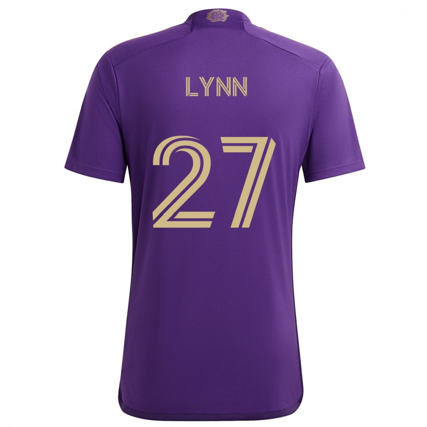 Kids Football Jack Lynn #27 Purple Yellow Home Jersey 2024/25 T-Shirt Za