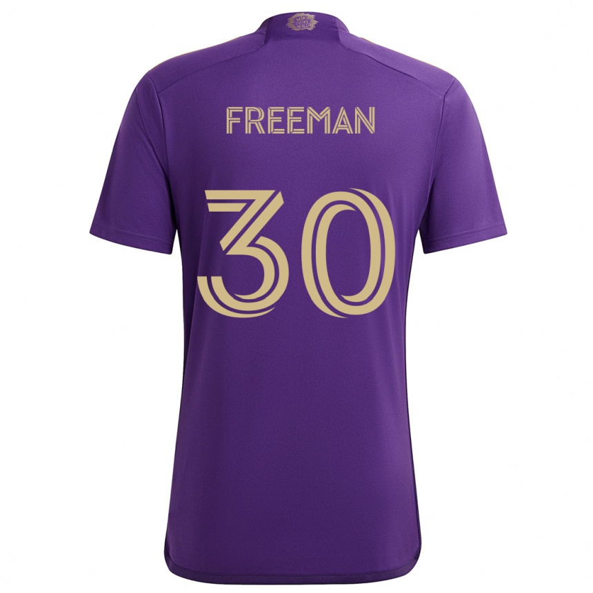 Kids Football Alex Freeman #30 Purple Yellow Home Jersey 2024/25 T-Shirt Za