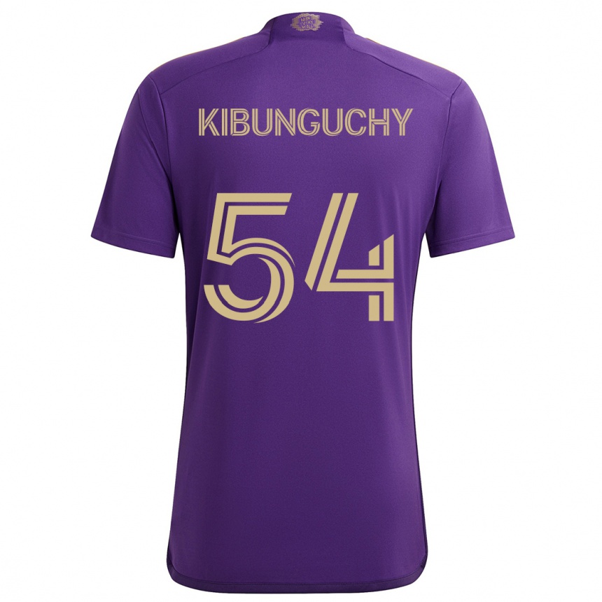 Kids Football Nabi Kibunguchy #54 Purple Yellow Home Jersey 2024/25 T-Shirt Za