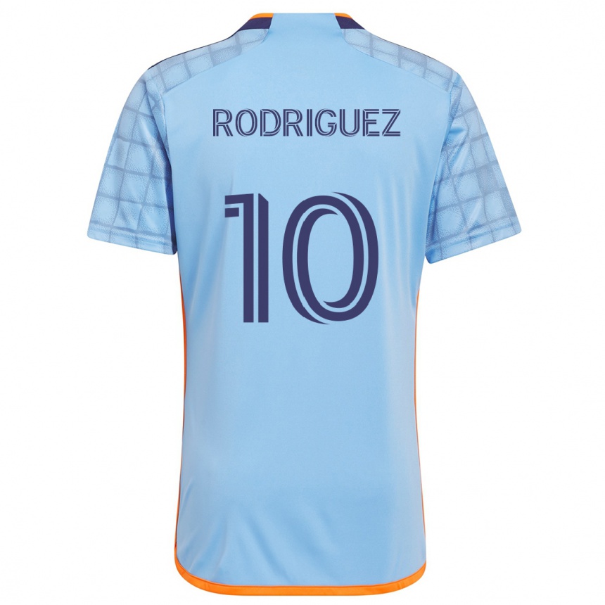 Kids Football Santiago Rodríguez #10 Blue Orange Home Jersey 2024/25 T-Shirt Za