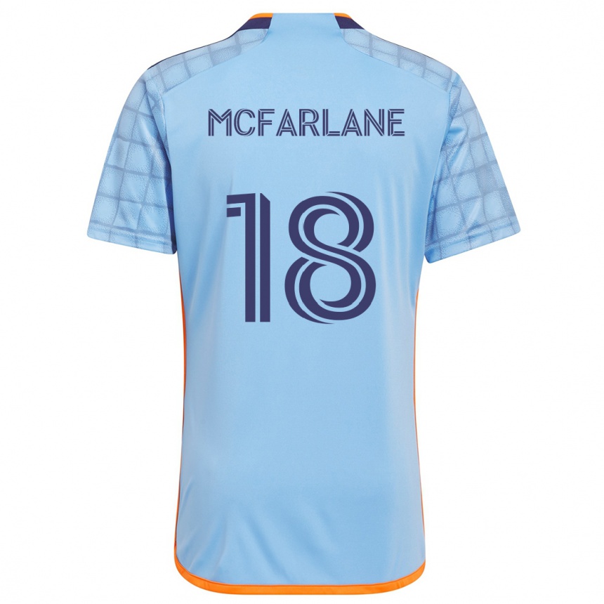 Kids Football Christian Mcfarlane #18 Blue Orange Home Jersey 2024/25 T-Shirt Za