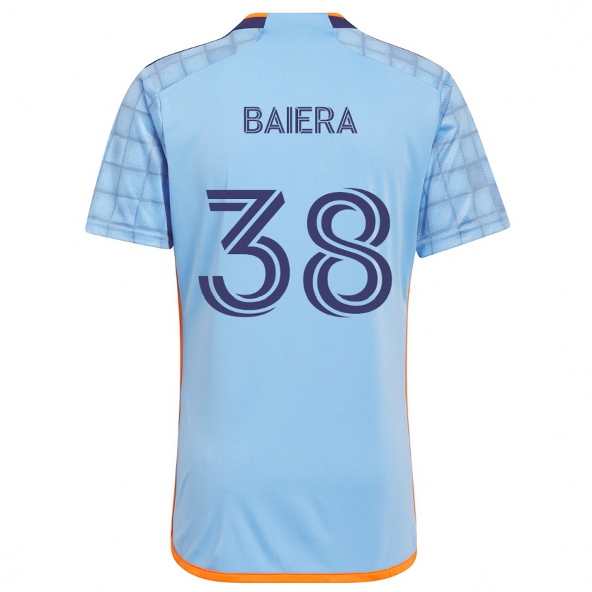 Kids Football Drew Baiera #38 Blue Orange Home Jersey 2024/25 T-Shirt Za