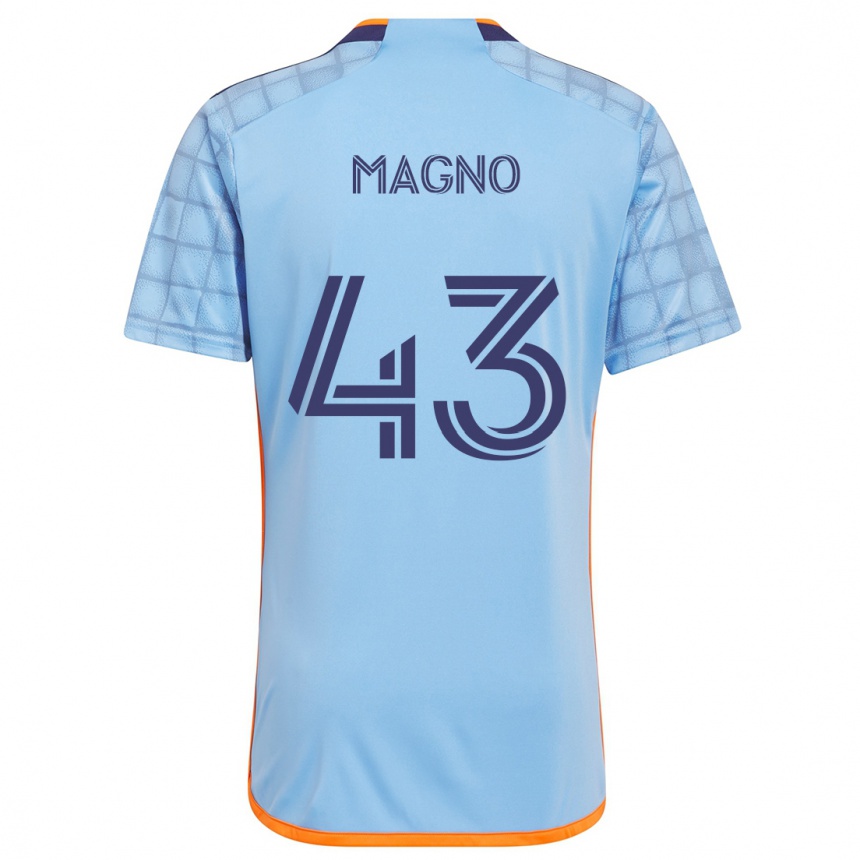 Kids Football Talles Magno #43 Blue Orange Home Jersey 2024/25 T-Shirt Za