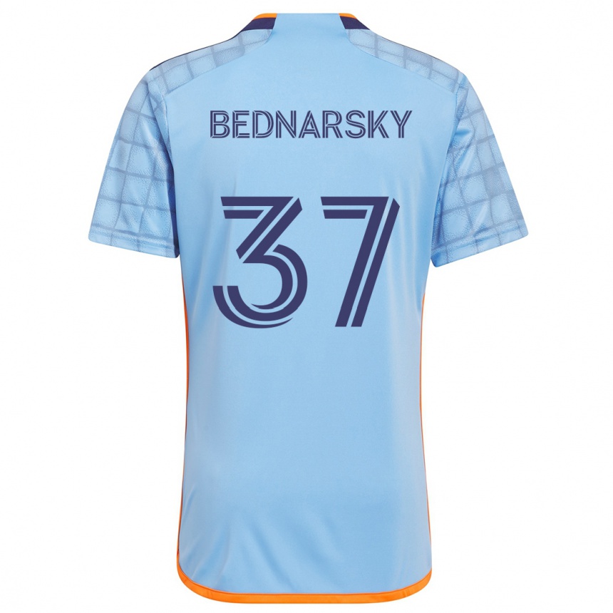 Kids Football Stevo Bednarsky #37 Blue Orange Home Jersey 2024/25 T-Shirt Za