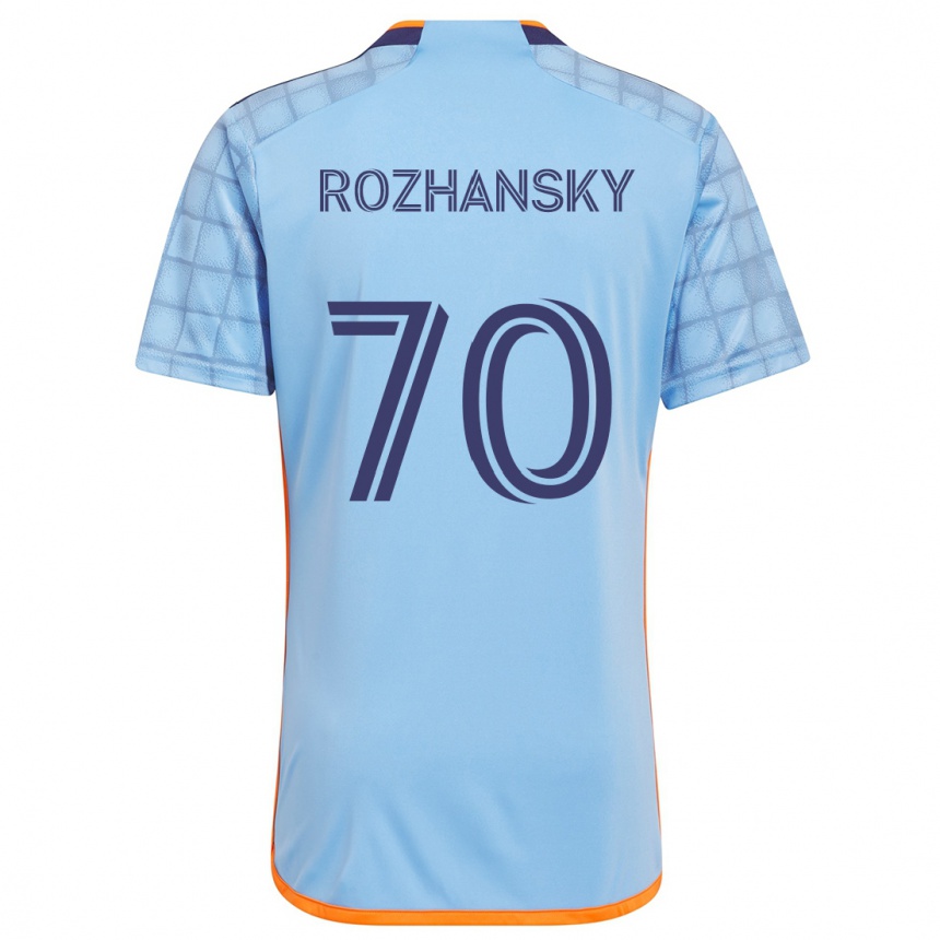 Kids Football Jake Rozhansky #70 Blue Orange Home Jersey 2024/25 T-Shirt Za