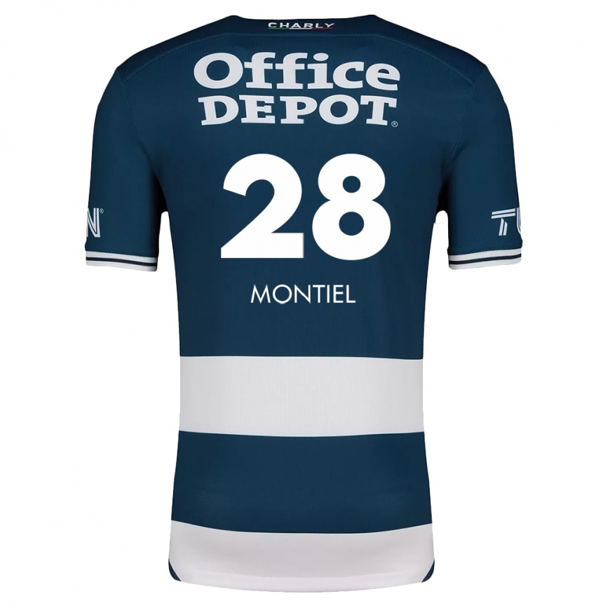 Kids Football Elías Montiel #28 Blue White Home Jersey 2024/25 T-Shirt Za