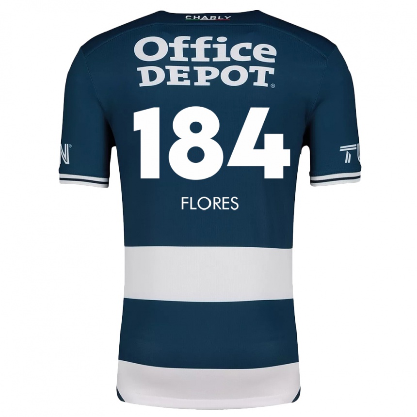 Kids Football Jason Flores #184 Blue White Home Jersey 2024/25 T-Shirt Za