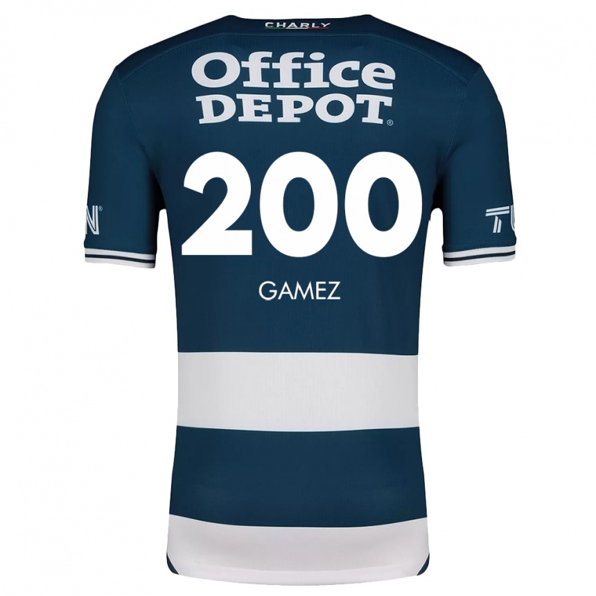 Kids Football Sergio Gámez #200 Blue White Home Jersey 2024/25 T-Shirt Za