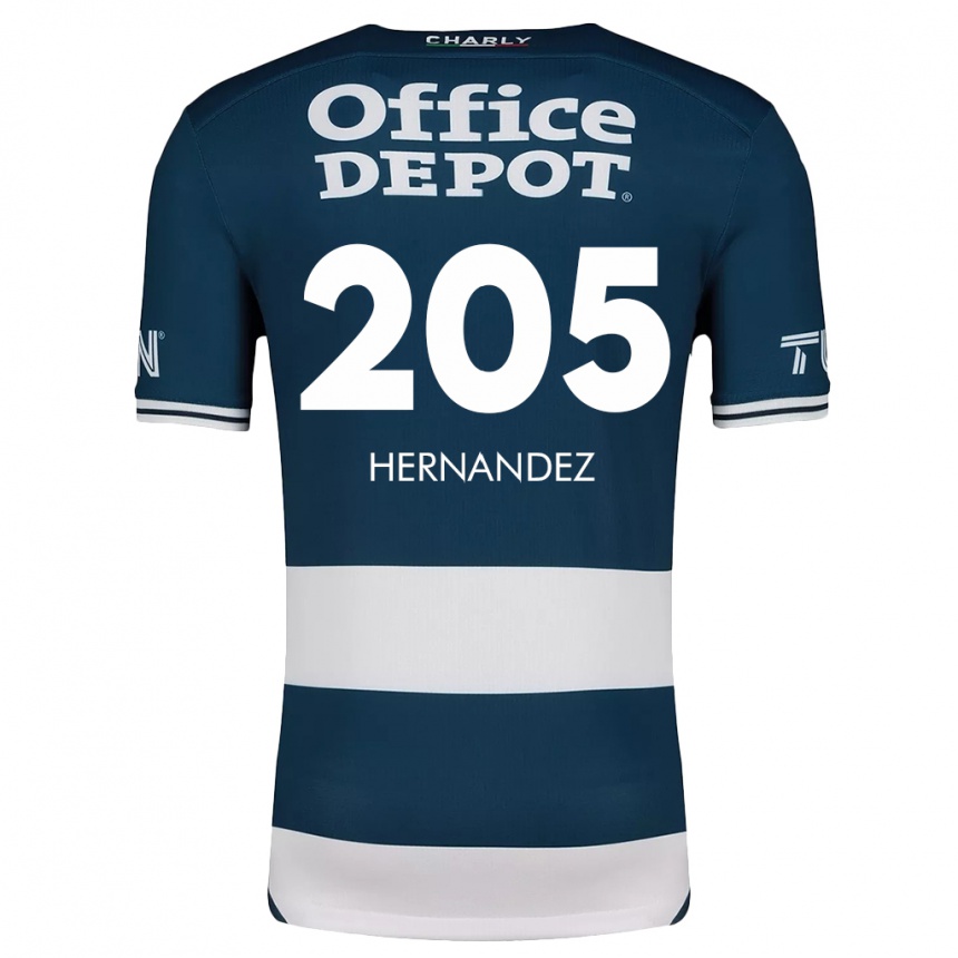 Kids Football Sergio Hernández #205 Blue White Home Jersey 2024/25 T-Shirt Za