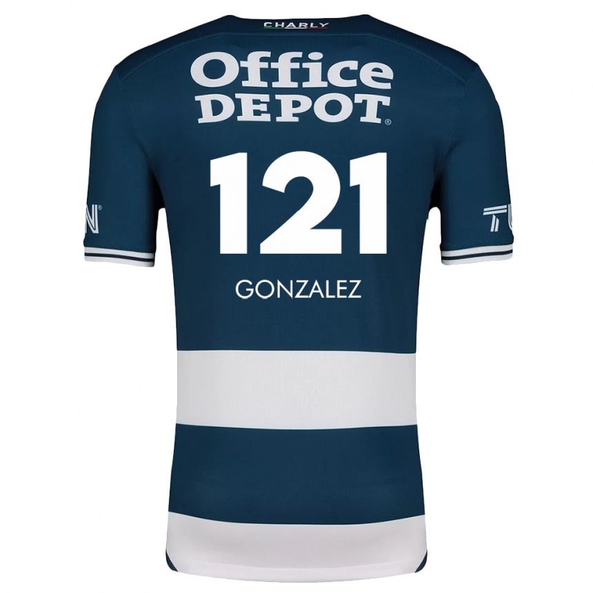 Kids Football Cristian González #121 Blue White Home Jersey 2024/25 T-Shirt Za