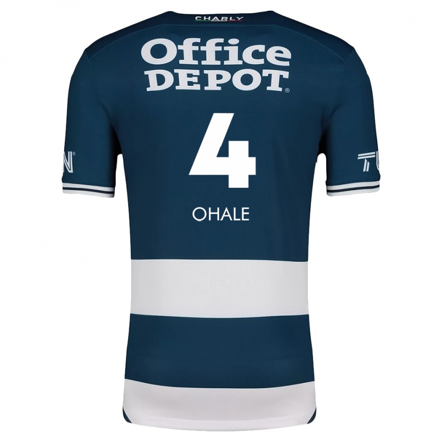 Kids Football Osinachi Ohale #4 Blue White Home Jersey 2024/25 T-Shirt Za