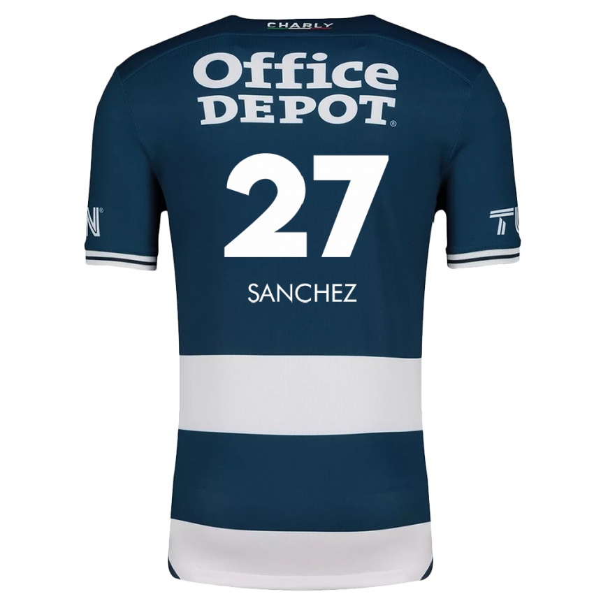 Kids Football Ella Sanchez #27 Blue White Home Jersey 2024/25 T-Shirt Za