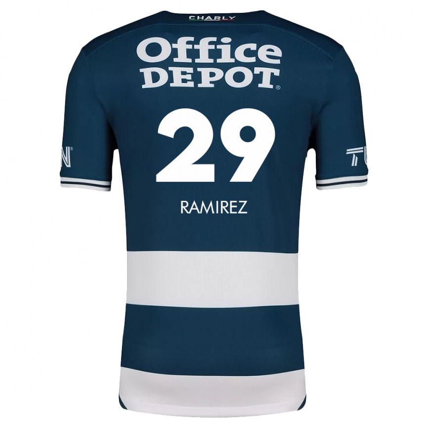 Kids Football Elliana Ramirez #29 Blue White Home Jersey 2024/25 T-Shirt Za