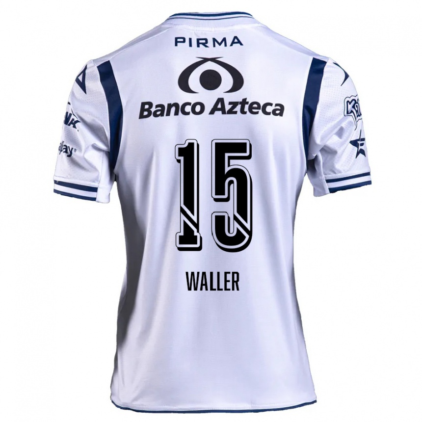 Kids Football Facundo Waller #15 White Navy Blue Home Jersey 2024/25 T-Shirt Za