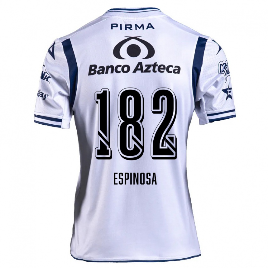 Kids Football Daniel Espinosa #182 White Navy Blue Home Jersey 2024/25 T-Shirt Za