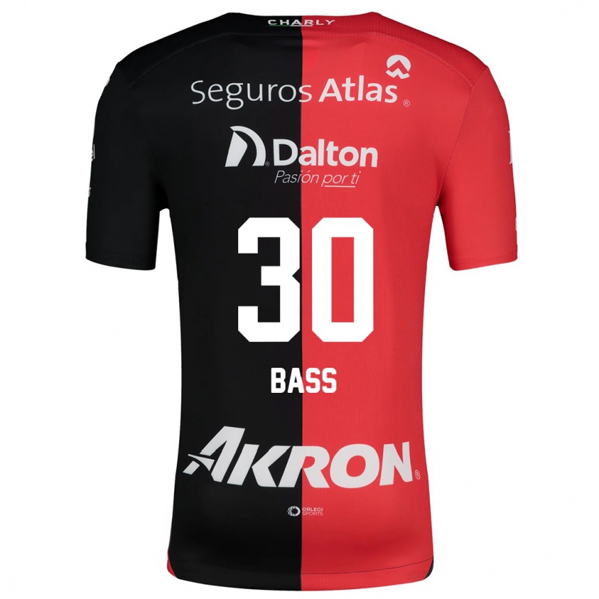 Kids Football Abraham Bass #30 Red Black Home Jersey 2024/25 T-Shirt Za