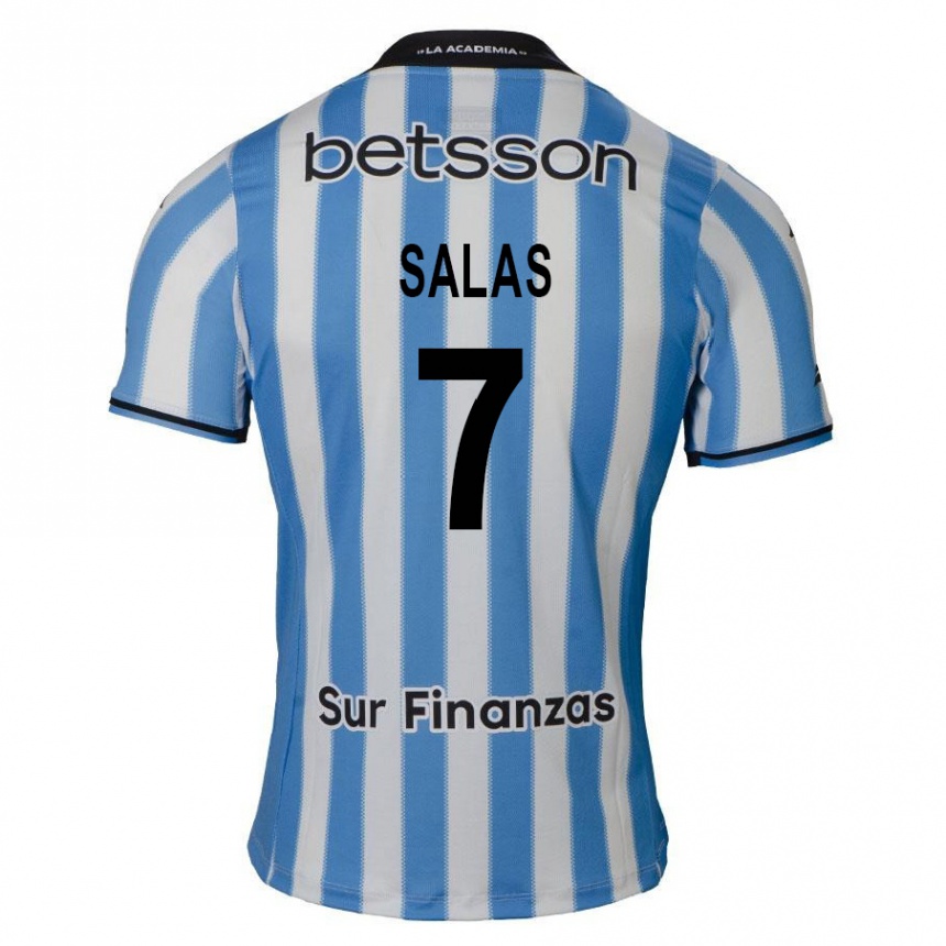 Kids Football Maximiliano Salas #7 Blue White Black Home Jersey 2024/25 T-Shirt Za